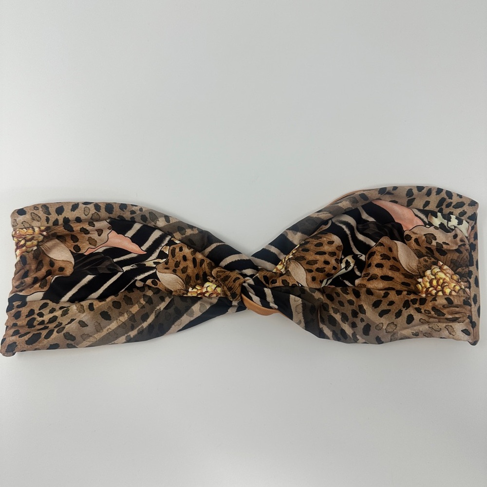 Agua Bendita Jambo Stacey Animal Print Bandeau Bikini Top - Picture 2 of 5